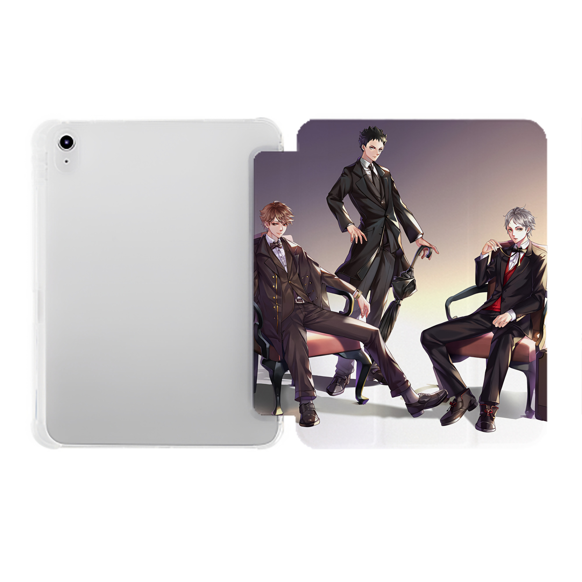 （画像用） ハイキュー!! Haikyu!! IPad ケース ペン収納付き 三つ折りスタンド PUレザー×シリコン 対応機種9.5/10.5/10.9インチ